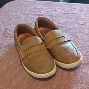 Nordstrom Brown Leather Slip-On Loafers